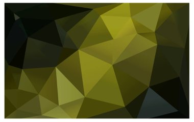 Koyu yeşil, sarı olan üçgen oluşur poligonal illüstrasyon vektör. Üçgen tasarım işiniz için. Yaratıcı geometrik arka plan gradyan ile Origami tarzında