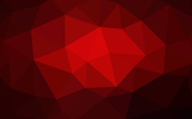 Koyu kırmızı vektör bulanık üçgen arka plan tasarımı. Geometrik arka plan gradyan ile Origami tarzında. 