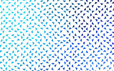 Beyaz zemin üzerinde küçük üçgenlerin açık mavi vektörü. Üçgenlerin soyut dokusunun tasviri. Pankart, poster ve kapak için desen tasarımı.