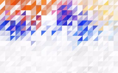 Açık mavi, beyaz arka plan üzerinde küçük üçgenler vektör sarı. Üçgen soyut doku Illustration. Afiş, poster, kapak için desen tasarım.