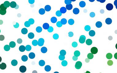 Açık mavi, yeşil vektör kırmızı geometrik daireler, şekiller. Renkli mozaik pankart. Renkli disklerle Geometrik arkaplan.