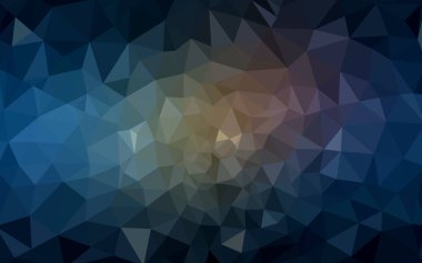 Koyu mavi, sarı desen vektör. üçgen şablonu. Geometrik örnek. Üçgen şekiller ile rutin tekrar. Yeni doku tasarımınız için. Desen arka plan için kullanılabilir.