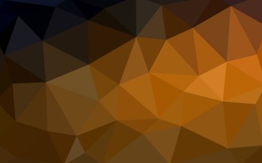 Koyu turuncu vektör düşük Poli kristal arka plan. Çokgen tasarım deseni. Düşük Poli illüstrasyon, düşük çokgen arka plan.
