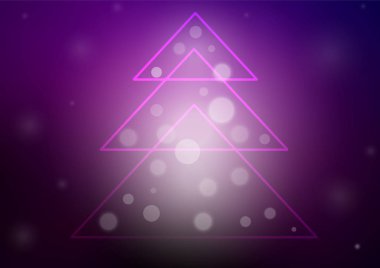 Bir xmas ağacı ile koyu mor vektör arka plan. Bulanık arka plan gradyan ile Noel ağacı. Yeni yıl tasarım, iş reklam için.