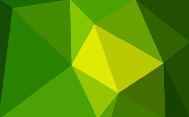 Açık yeşil vektör, düşük polimer kristal zemin. Çokgen tasarım modeli. Düşük poligon çizimi, düşük çokgen arkaplan.