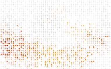 Daireleri ve küreleri olan koyu pembe vektör pankartı. Soyut noktalar. Renkli gradyan ile yarım ton biçiminde Art Bubbles arkaplanı.