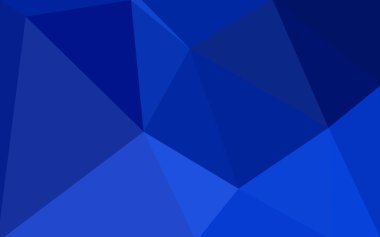 Koyu mavi vektör bulanık üçgen arka plan tasarımı. Geometrik arka plan gradyan ile Origami tarzında. 