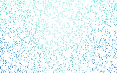 Açık mavi, yeşil daireler, noktalar kümesi ile vektör kırmızı başlık. Çörek arka plan. Yaratıcı tasarım şablonu. Teknolojik noktalı resim illüstrasyon.