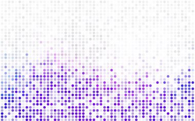 Açık mavi, kırmızı vektör afiş daire ile yuvar. Soyut noktalar. Yarı ton tarzı renkli gradyan ile arka plan sanat bubbles.