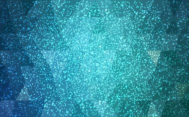 Mavi vektör Noel çokgen arka plan ışık. Düşük Poli illüstrasyon kar taneleri ile üçgenler oluşan. Doku arka planını yeni yıl kutlama.