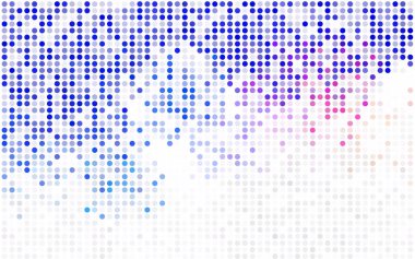 Hafif mavi vektör şekilleri geometrik çevrelerin, kırmızı desen. Renkli mozaik afiş. Renkli diskler ile geometrik arka plan.