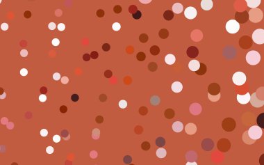 Işık kırmızı vektör desen renkli küreler ile. Noktalı resim tarzında beyaz arka plan üzerinde daireler yinelenen geometrik örnek.