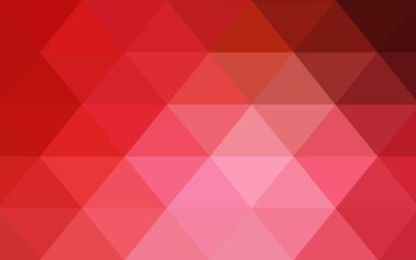 Açık kırmızı vektör deseni. Üçgen şablon. Geometrik örnek. Üçgen şekillerle tekrarlanan rutin. Tasarımın için yeni bir doku. Desen arkaplan için kullanılabilir.
