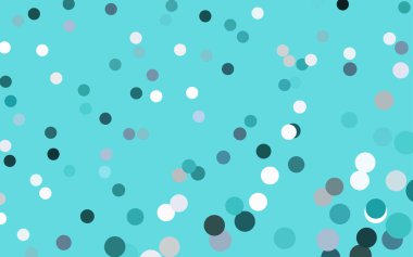 Koyu pembe, daireli mavi vektör deseni. İş tasarımınız için geometri şablonu. Renkli kürelerle arka plan.