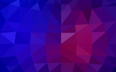Açık mavi, kırmızı vektör poligonal illüstrasyon, hangi üçgen oluşur. Üçgen desen iş tasarımınız için. Geometrik arka plan gradyan ile Origami tarzında. 