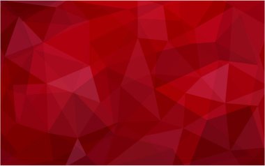 Koyu kırmızı vektör çokgen çizimi, üçgenlerden oluşur. İş tasarımınız için üçgen desen. Origami tarzında gradyan ile Geometrik arkaplan. 
