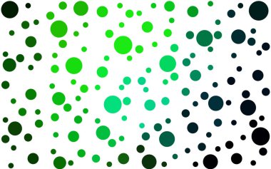 Koyu yeşil vektör desen geometrik daire şekiller. Renkli mozaik afiş. Renkli diskler ile geometrik arka plan.