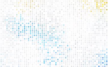 Koyu pembe, yuvarlak, küre şeklinde mavi vektör pankartı. Soyut noktalar. Renkli gradyan ile yarım ton biçiminde Art Bubbles arkaplanı.