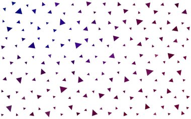 Koyu pembe, mavi beyaz arka plan üzerinde küçük üçgen vektör. Üçgen Soyut doku Illustration. Afiş, poster, kapak için desen tasarım.