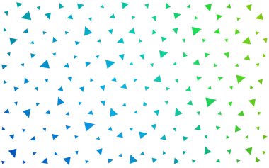 Açık mavi, vektör geometrik basit minimalist arka plan, beyaz arka plan üzerinde üçgen oluşur yeşil. İş tasarımınız için gradyan ile üçgen desen. 