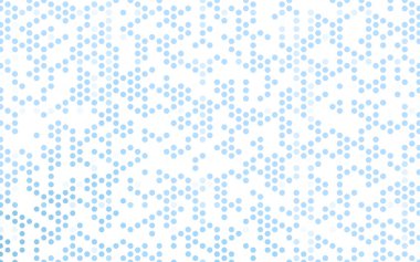 Çemberlerden oluşan hafif BLUE vektör çizimi. İşiniz için noktalı gradyan tasarımı. Renkli benekli yarım ton biçiminde yaratıcı geometrik arkaplan.