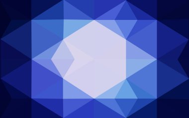 Koyu mavi vektör bulanık üçgen arka plan tasarımı. Geometrik arka plan gradyan ile Origami tarzında. 