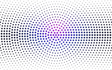 Koyu pembe, mavi daireler, küreler afiş kümesi vektör. Çörek arka plan. Yaratıcı tasarım şablonları. Teknoloji noktalı resim illüstrasyon.