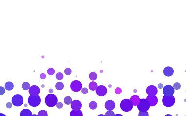 Açık mavi, kırmızı vektör afiş daire ile yuvar. Soyut noktalar. Yarı ton tarzı renkli gradyan ile arka plan sanat bubbles.