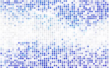 Hafif mavi vektör şekilleri geometrik çevrelerin, kırmızı desen. Renkli mozaik afiş. Renkli diskler ile geometrik arka plan.