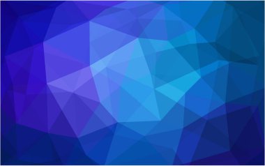 DARK BLUE vektör soyut desenli çokgen arkaplan. Bulanık üçgen tasarımı. Desen arkaplan için kullanılabilir.