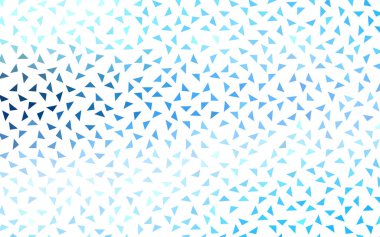 Beyaz zemin üzerindeki üçgenlerden oluşan hafif BLUE vektör geometrik basit minimalist arkaplan. İş tasarımınız için eğimli üçgen desen. 