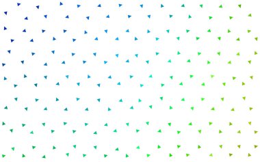 Açık mavi, vektör geometrik basit minimalist arka plan, beyaz arka plan üzerinde üçgen oluşur yeşil. İş tasarımınız için gradyan ile üçgen desen. 