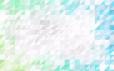 Açık mavi, kırmızı vektör geometrik basit minimalist arkaplan, beyaz arkaplandaki üçgenlerden oluşur. İş tasarımınız için eğimli üçgen desen. 