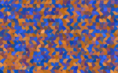 Açık mavi, sarı renkli küreler ile vektör desen. Noktalı resim tarzında beyaz arka plan üzerinde daireler yinelenen geometrik örnek.