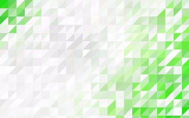 Koyu yeşil, sarı vektör geometrik basit minimalist arkaplan, beyaz arkaplandaki üçgenlerden oluşur. İş tasarımınız için eğimli üçgen desen. 