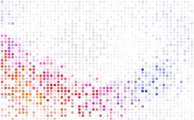 Hafif mor vektör şekilleri geometrik çevrelerin, kırmızı desen. Renkli mozaik afiş. Renkli diskler ile geometrik arka plan.