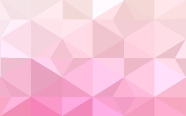 Pembe ışık, vektör Çokgen çizim, sarı üçgen oluşur. Üçgen desen iş tasarımınız için. Geometrik arka plan gradyan ile Origami tarzında. 
