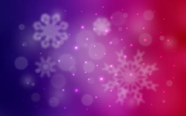 Dark Purple Fondo Vectorial Rosa Con Copos Nieve Navidad Ilustración — Archivo Imágenes Vectoriales