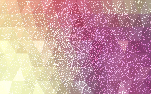 Ανοιχτό Ροζ Κίτρινο Διάνυσμα Φόντο Πολύγωνο Χριστούγεννα Χαμηλή Poly Εικονογράφηση — Διανυσματικό Αρχείο