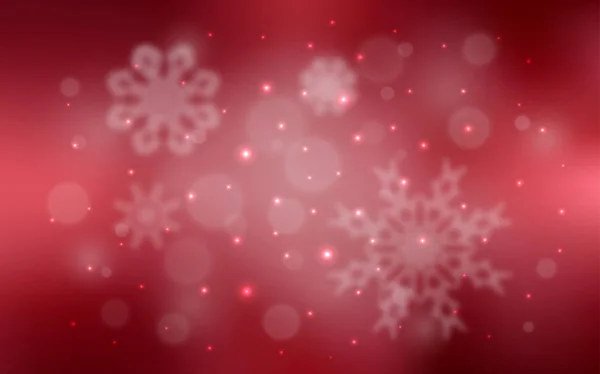 浅红色矢量布局与明亮的雪花 现代几何抽象插图与冰晶体 该模式可用于年度新网站 — 图库矢量图片