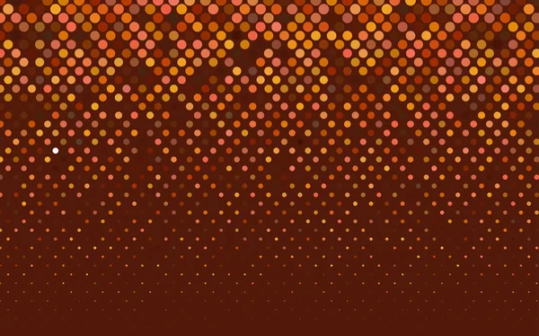 Light Orange Vektor Illustration Die Aus Kreisen Besteht Gepunktetes Gradientendesign — Stockvektor
