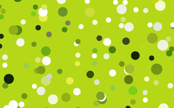 Hellgrünes Gelbes Vektorbanner Mit Kreisen Kugeln Abstrakte Flecken Hintergrund Von — Stockvektor