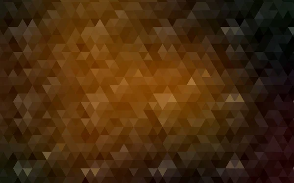深橙色向量三角形马赛克背景 带有渐变的五颜六色的抽象插图 多边形设计可用于您的网站 — 图库矢量图片