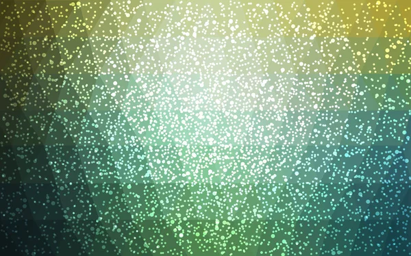 Hellgrüner Gelber Vektor Weihnachtspostkarte Niedrigen Polygonhintergrund Illustration Bestehend Aus Dreiecken — Stockvektor