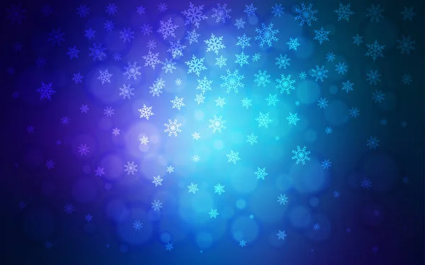 深粉红色 蓝色矢量图案与圣诞节雪花 现代几何抽象插图与冰晶体 商业广告的新年设计 — 图库矢量图片