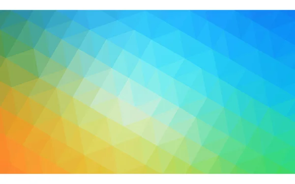 Lichtblauw Geel Vector Wazig Driehoekig Achtergrond Ontwerp Geometrische Achtergrond Origami — Stockvector