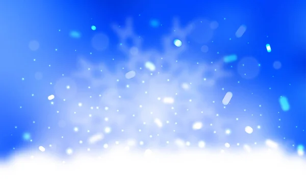 向量封面与美丽的雪花 闪光抽象例证与冰的结晶 商业广告的新年设计 — 图库矢量图片