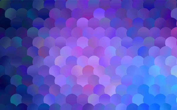 ライトピンク 円で構成されるブルーベクトルイラスト あなたのビジネスのための点線のグラデーションデザイン カラースポットとハーフトーンスタイルの創造的な幾何学的背景 — ストックベクタ