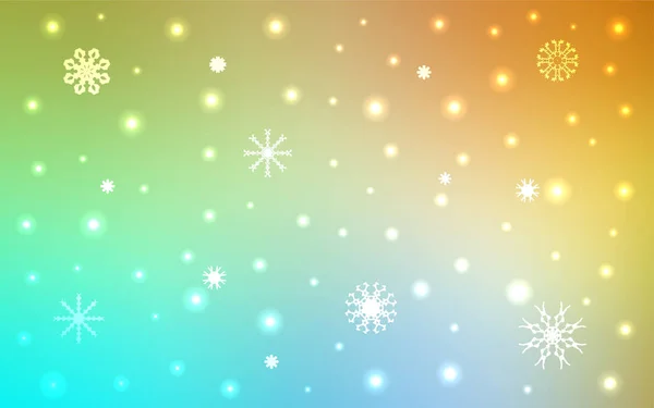 Світло Блакитний Жовтий Векторне Компонування Яскравими Сніжинками Сучасна Геометрична Абстрактна — стоковий вектор