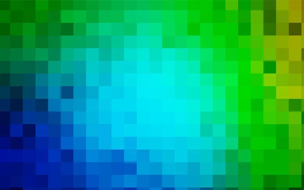 ライトブルー 長方形や正方形の緑ベクトルの背景 スタイルのキルトや毛布 長方形の幾何学的なパターン 四角形のパターンを繰り返し — ストックベクタ